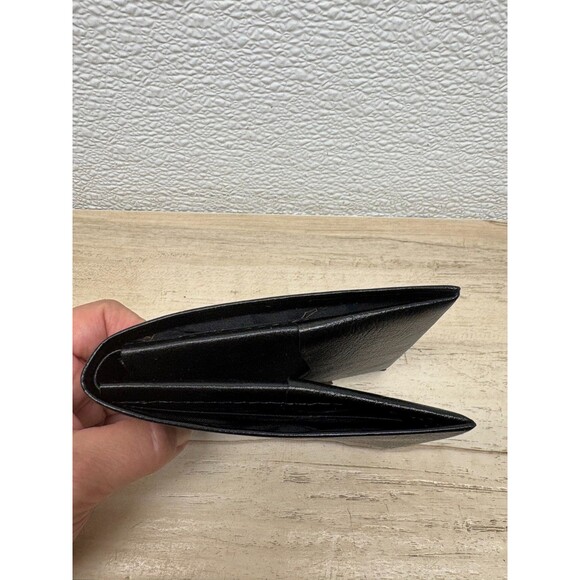 Vtg Amity Black Leather Billfold Cowhide Mens Wallet New In Box - Picture 15 of 16